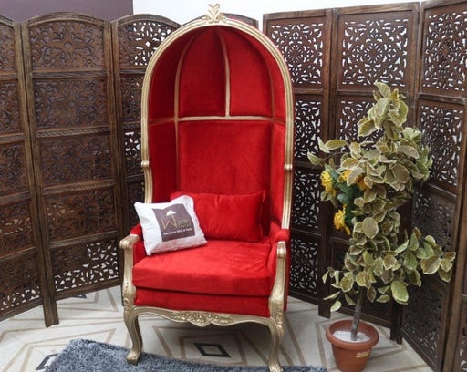 Victoire Balloon Chair (Golden Finish) - Wooden Twist UAE