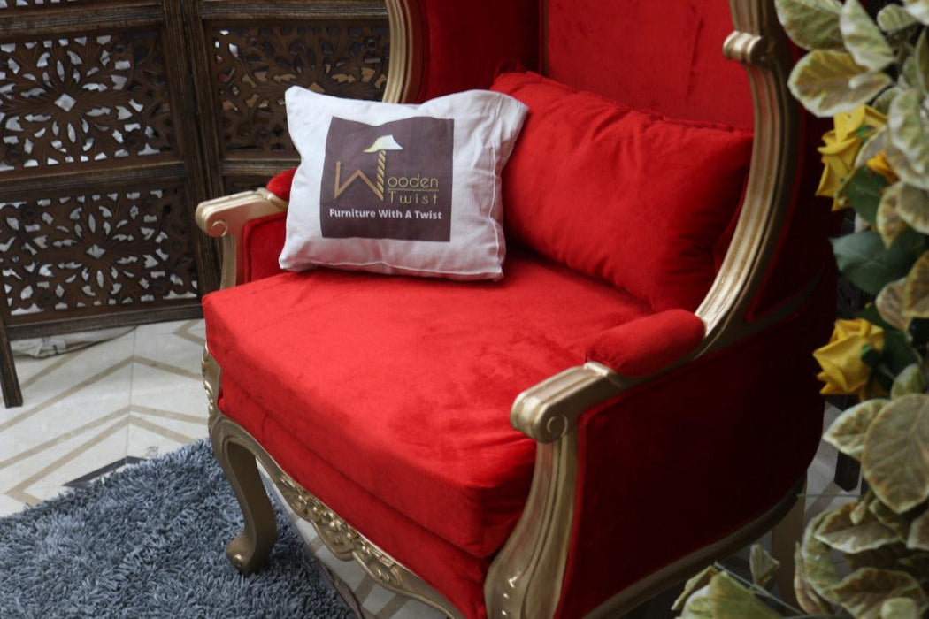 Victoire Balloon Chair (Golden Finish) - Wooden Twist UAE