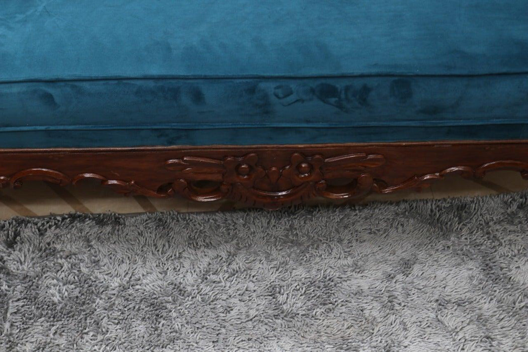 Hand Craved Canapé Sheesham Wood Victorian Style Sofa Couch