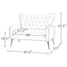 Wooden Square Arm Loveseat Wing Back Chair Set 2+1+1 (Metal Legs) - Wooden Twist UAE