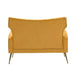 Wooden Square Arm Loveseat Wing Back Chair Set 2+1+1 (Metal Legs) - Wooden Twist UAE