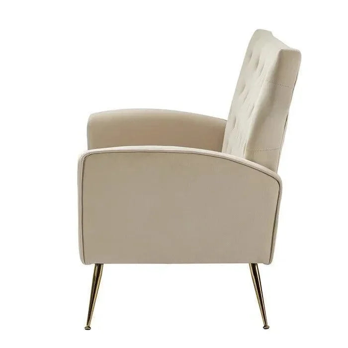 Wooden Square Arm Loveseat Wing Back Chair Set 2+1+1 (Metal Legs) - Wooden Twist UAE