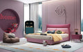 Plush Look Queen Size Bed For Kids, Girls And Boys (Pink) - Wooden Twist UAE