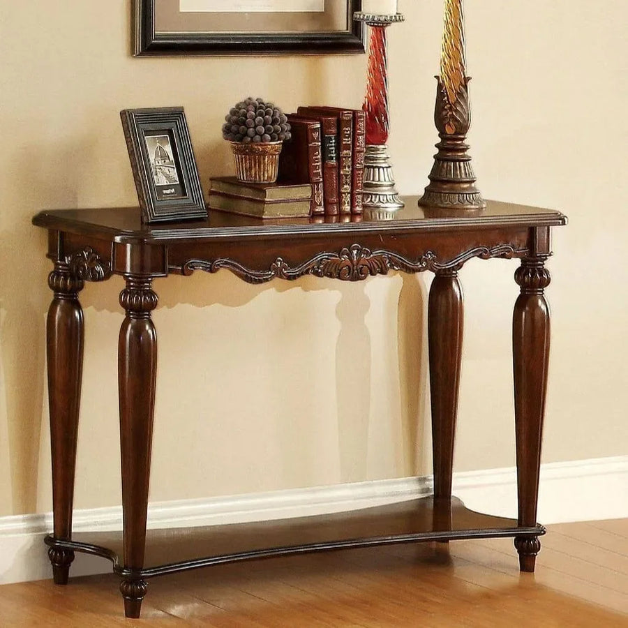 A Generous Console for a Wide Entryway Wall