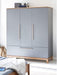 Wooden Handmade Stylish Teca Wardrobe For Bedroom with Storage & Two Doors (Teal) - Wooden Twist UAE