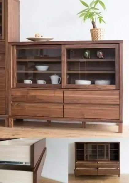 Wooden Chic Crockery Cabinet for Kitchen & Dining Room with Storage - Wooden Twist UAE