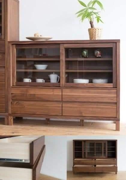 Wooden Chic Crockery Cabinet for Kitchen & Dining Room with Storage