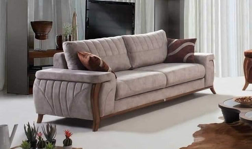 Handmade Modern Design Convertible 3 Seater Sofa Set (Grey) - Wooden Twist UAE