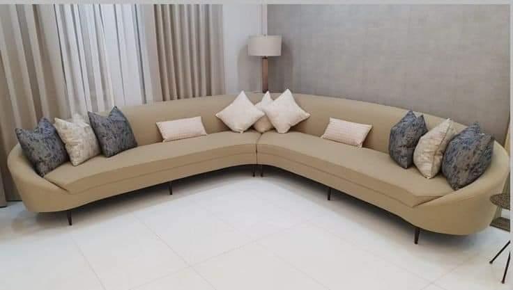 Symmetrical Modular Sectional Sofa Set 9 Seater (Beige) - Wooden Twist UAE