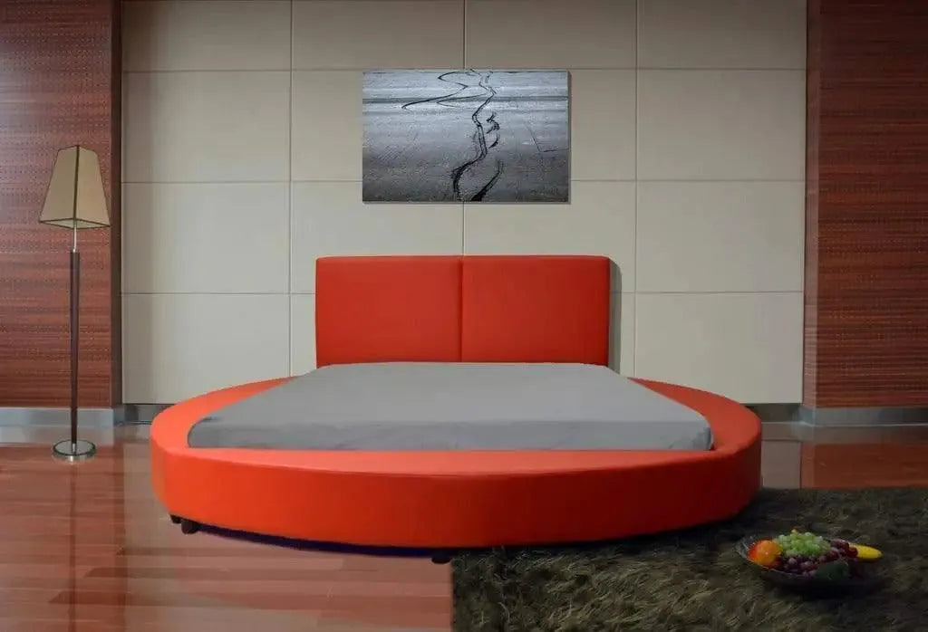 Luxury Modern Platform Round King Size Bed - Wooden Twist UAE