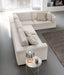 Wooden Handmade Deluxe Gimmy L-Shape Sectional Sofa Set 5 Seater (Beige) - Wooden Twist UAE
