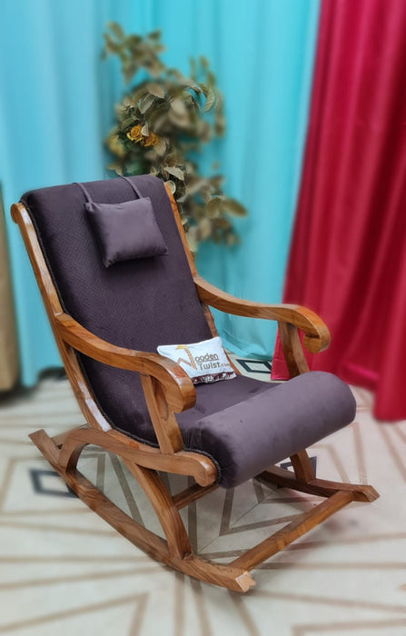 Roccia Premium Sheesham Wood Rocking Chair