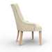 Wooden Twist Crystalline Button Tufted Teak Wood Wingback Chair For Elegant Living Room - Wooden Twist UAE