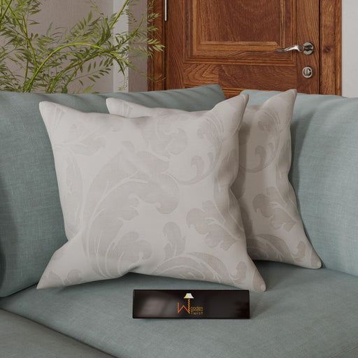 Square Handmade Velvet Fabric Cushion Cover Pack Of 2 ( 16 x 16 inch ) - Wooden Twist UAE