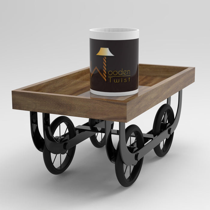 Premium Wooden Serving Cart - Wooden Twist UAE