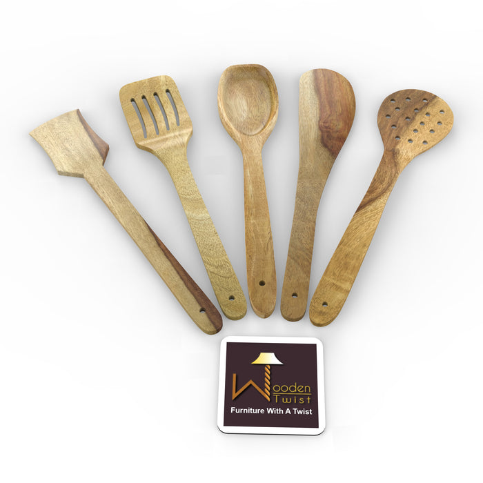 Wooden Spoons & Ladles (Set Of 5 Pieces)