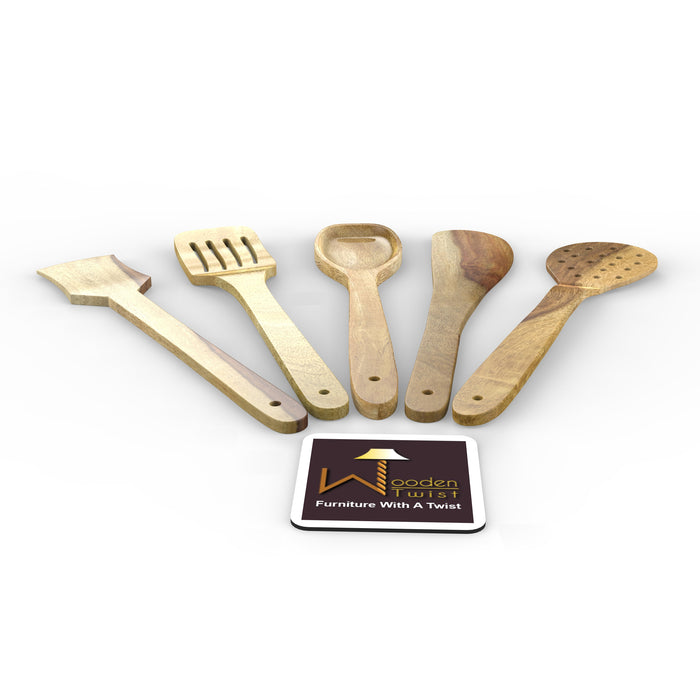 Wooden Spoons & Ladles (Set Of 5 Pieces)
