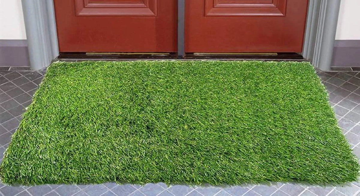 Anti Skid Natural Green Grass - Doormat - Wooden Twist UAE