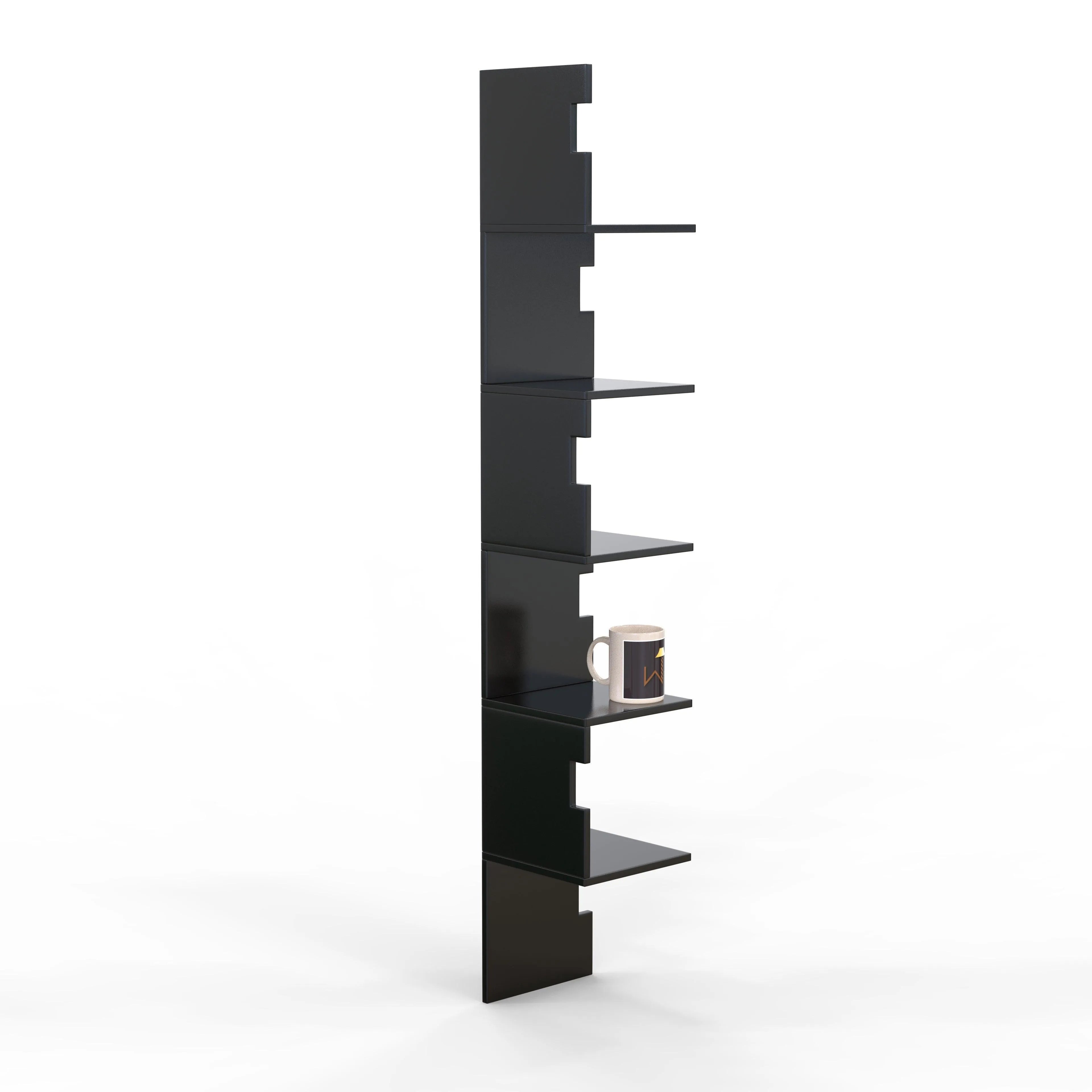 Zig Zag Alzak Floating Corner Shelves - Wooden Twist UAE