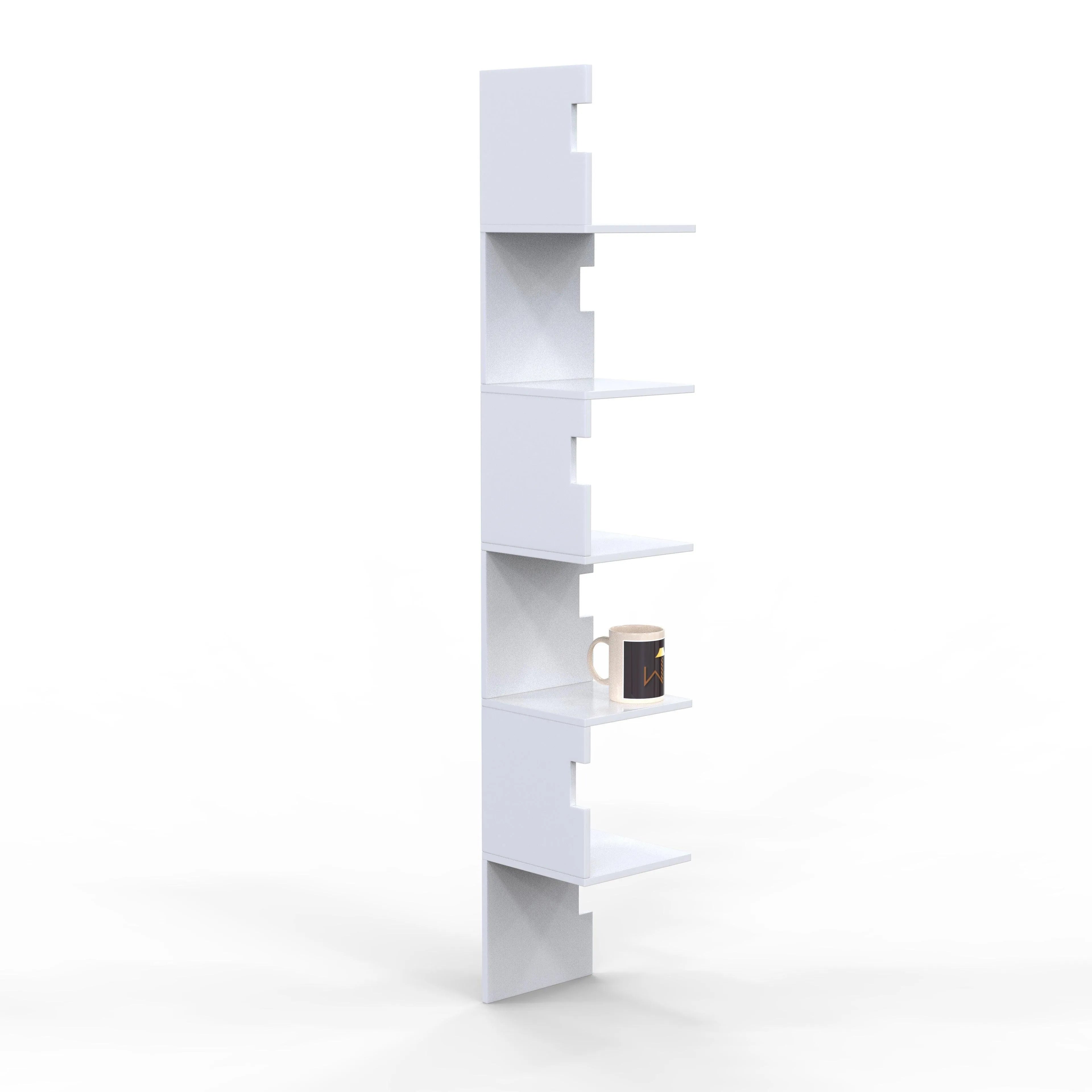 Zig Zag Alzak Floating Corner Shelves - Wooden Twist UAE