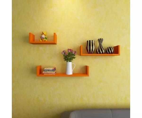 Wooden Handicraft Wall Decor Designer Wall Shelf Pack of 3