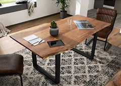 Union Rustic Live-Edge Dining Table - Wooden Twist UAE