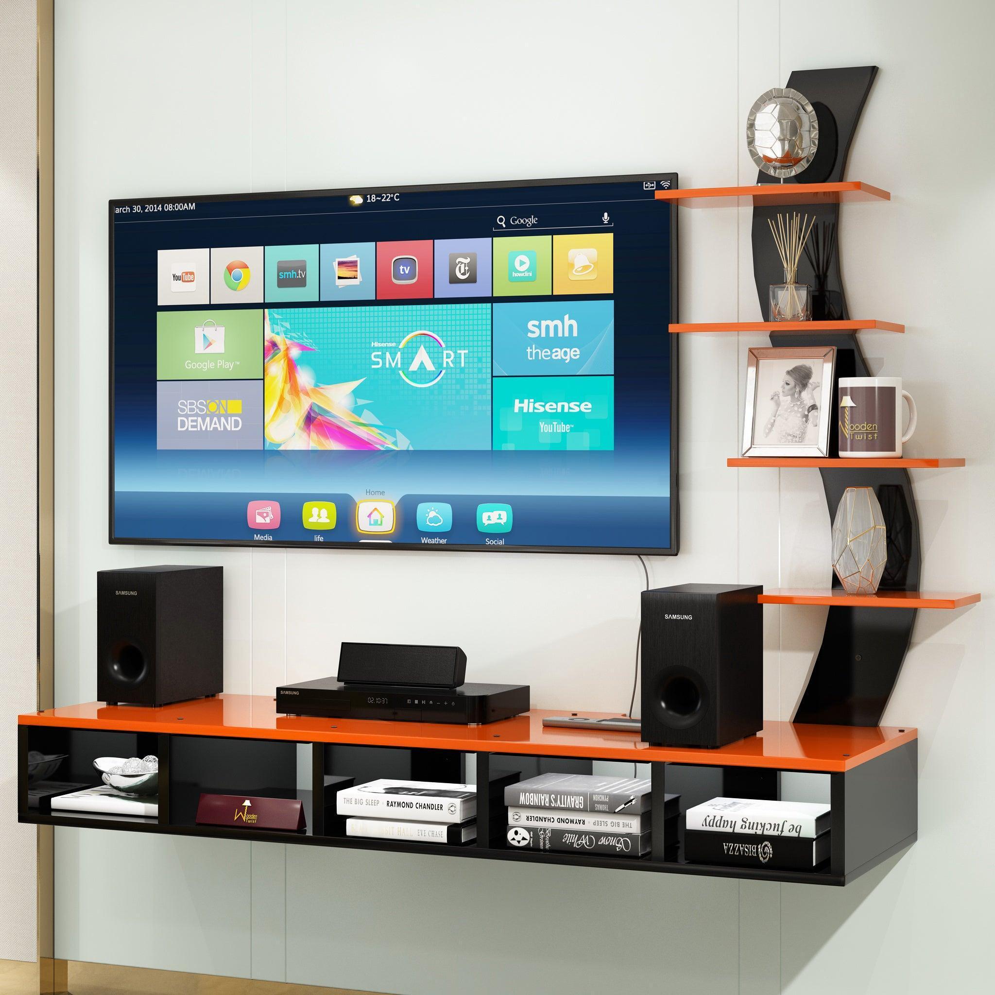 Big Tilfizyun TV Entertainment Unit Table with Set Top Box Stand - Wooden Twist UAE