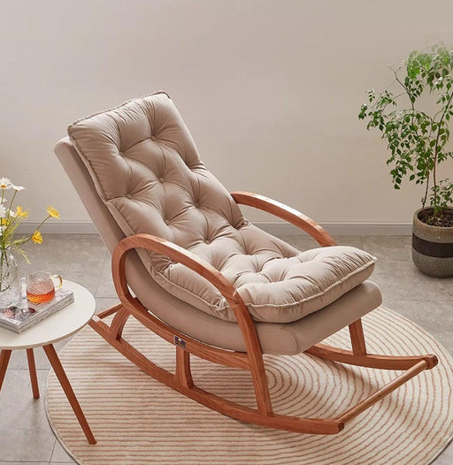 Wooden Rocking Chair Colonial and Traditional Super Comfortable Cushion (Honey Finish) - Wooden Twist UAE
