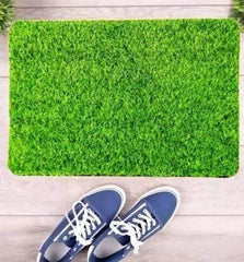 Anti Skid Natural Green Grass - Doormat - Wooden Twist UAE