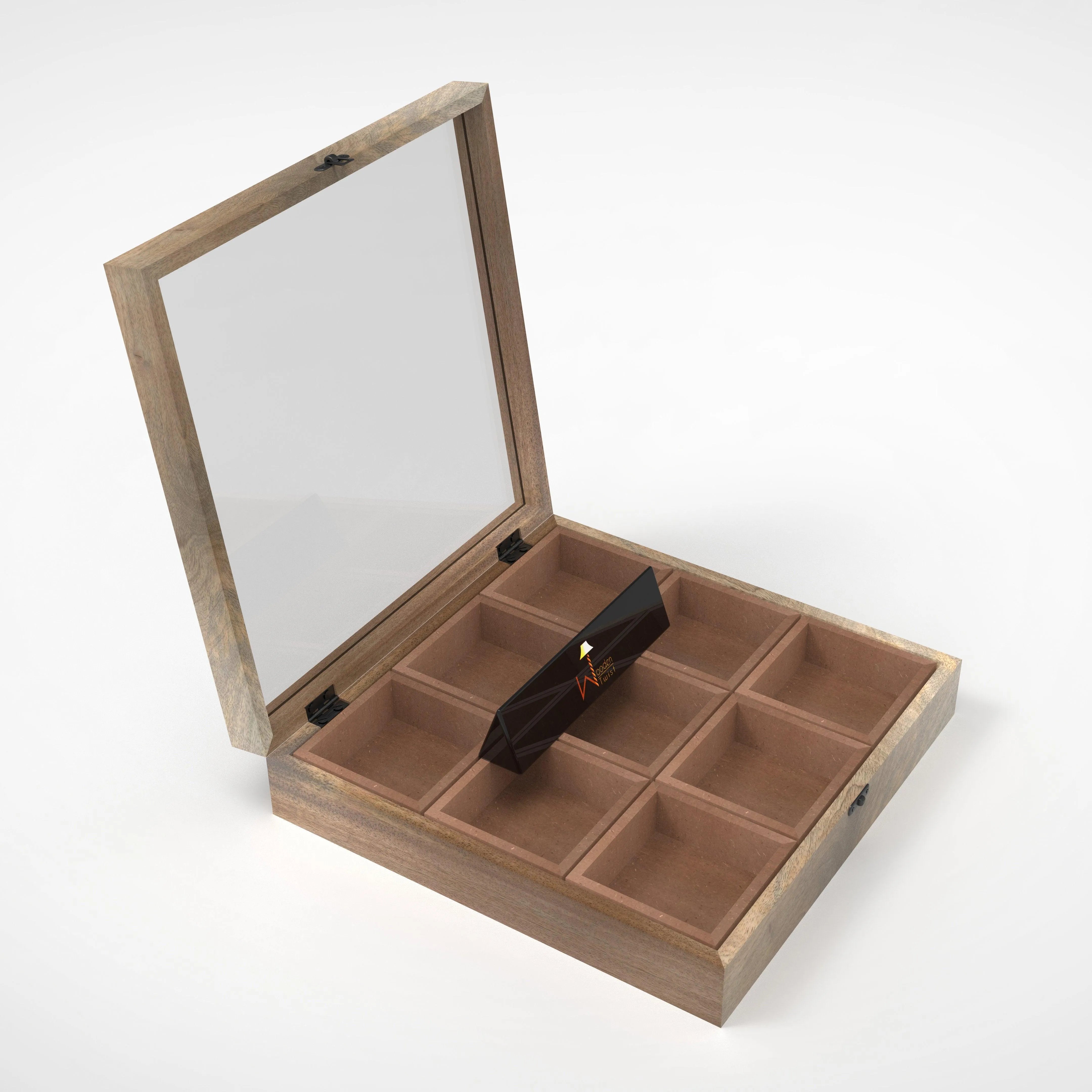 Wooden Watch Box With 9 Compartments - Wooden Twist UAE