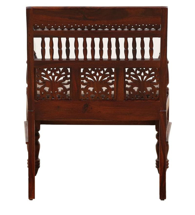 Wooden Intricate Motif Designs Couches (1 Seater Sofa) - Wooden Twist UAE