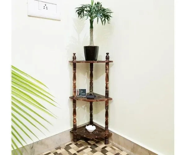 The Hand-Carved Corner Shelf