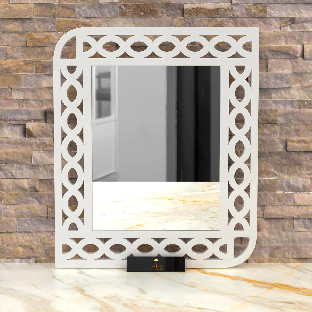 A Smaller-Scale Antique-White Mirror
