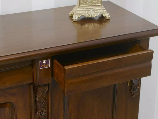 Wooden Twist Pledge Style Teak Wood Sideboard Cabinet ( Brown ) - Wooden Twist UAE
