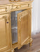 Wooden Twist Auspicious Style Teak Wood Sideboard Cabinet ( Golden ) - Wooden Twist UAE