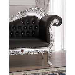 Hand Carved Barock Stil Chaise Longue Sofa Champagner Crystal Teak Wood - Wooden Twist UAE