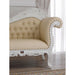 Hand Carved Barock Stil Chaise Longue Sofa Champagner Crystal Teak Wood (Antique White) - Wooden Twist UAE