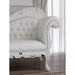 Hand Carved Barock Stil Chaise Longue Sofa Champagner Crystal Teak Wood (White) - Wooden Twist UAE