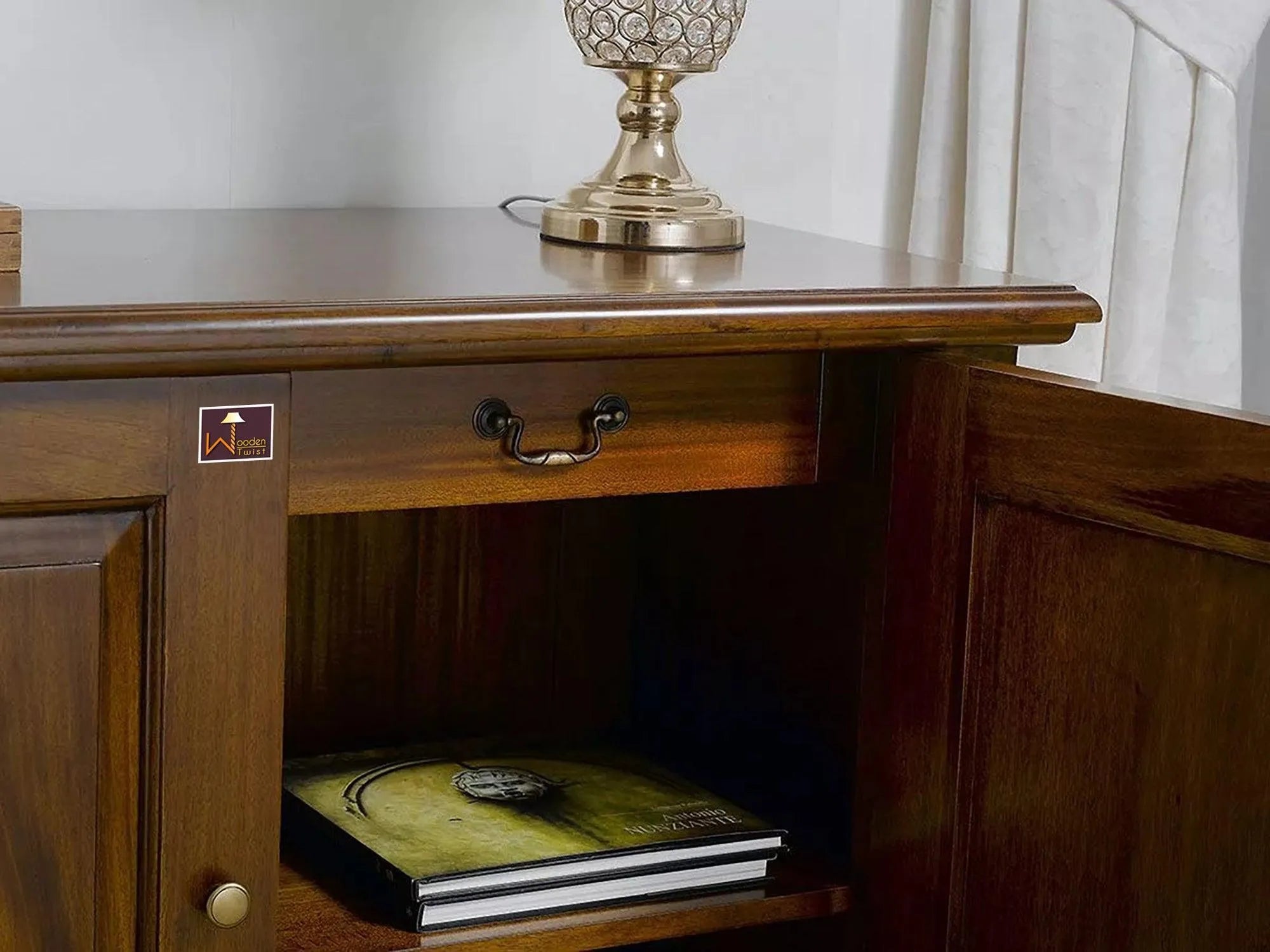 Wooden Twist Caché Style Teak Wood Sideboard Cabinet ( Brown ) - Wooden Twist UAE