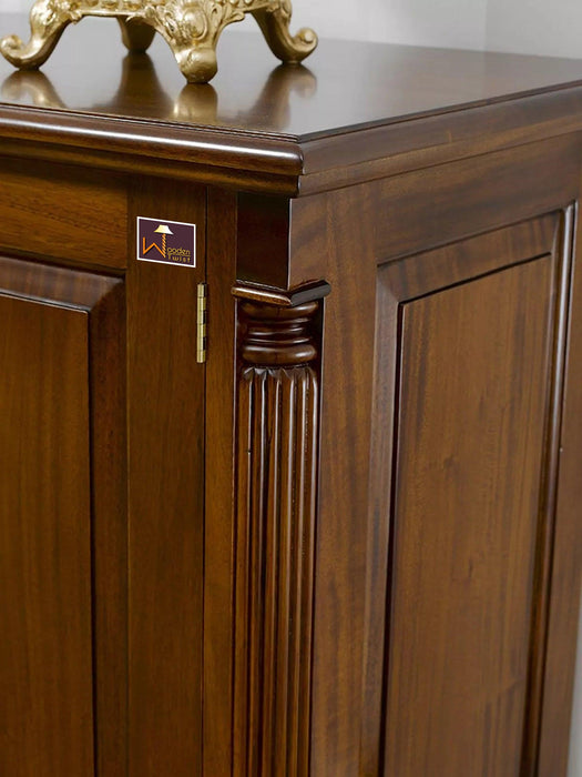 Wooden Twist Hideout Style Teak Wood Sideboard Cabinet ( Brown )