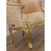 French Baroque Style Champagne Sofa Chair Gold Leaf - Wooden Twist UAE