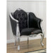 Italian Baroque Style Champagne Sofa Chair Silver leaf Finish (Black) - Wooden Twist UAE