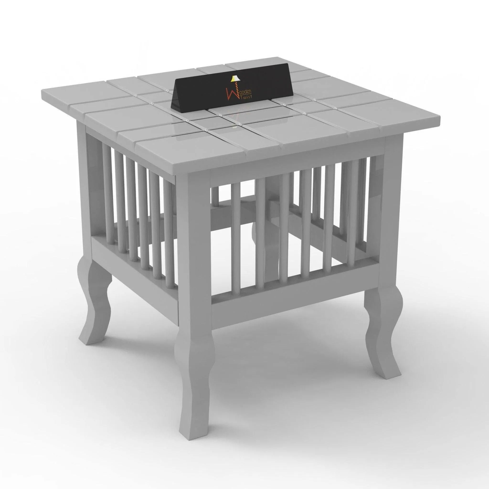 Beautiful Wooden End Table - Wooden Twist UAE