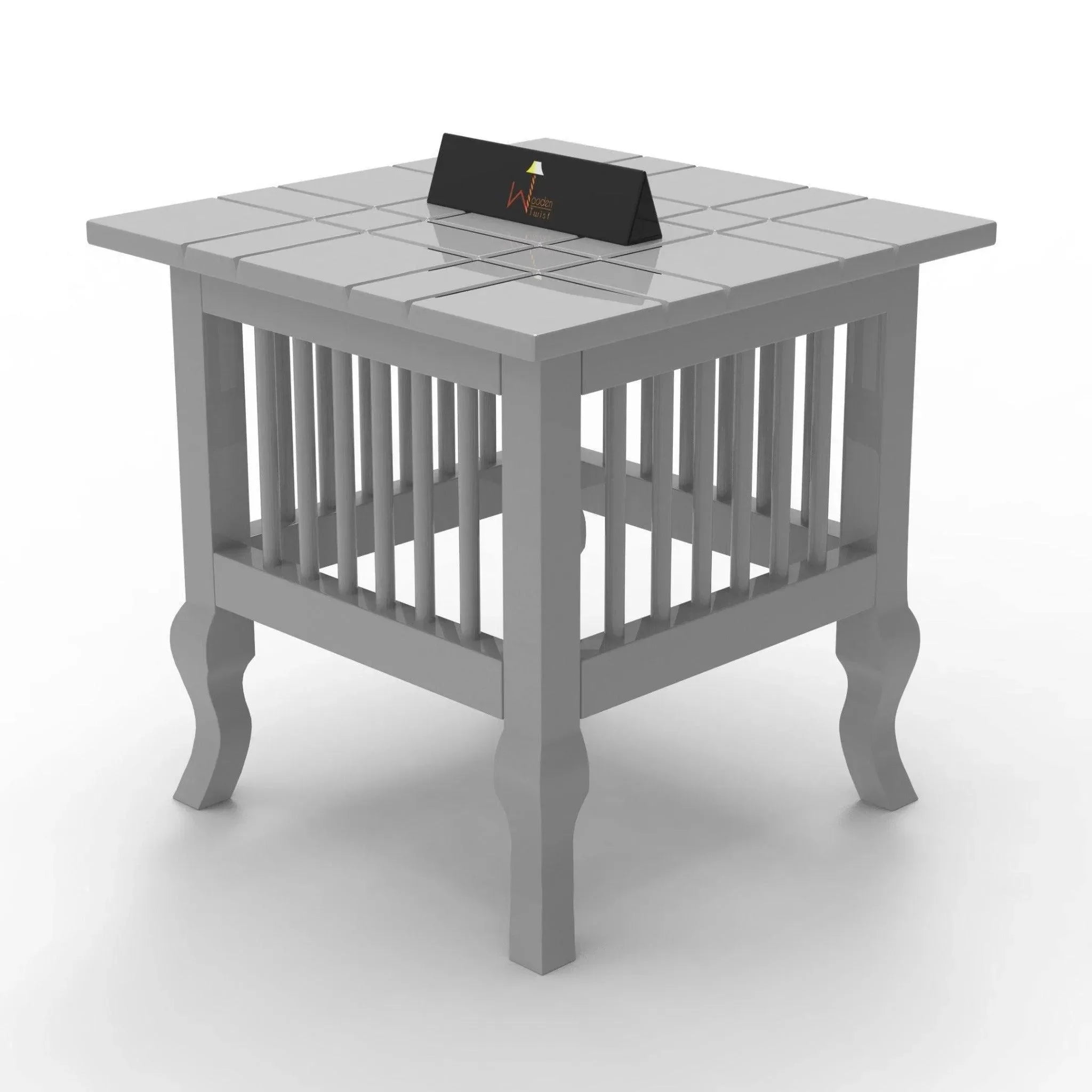 Beautiful Wooden End Table - Wooden Twist UAE