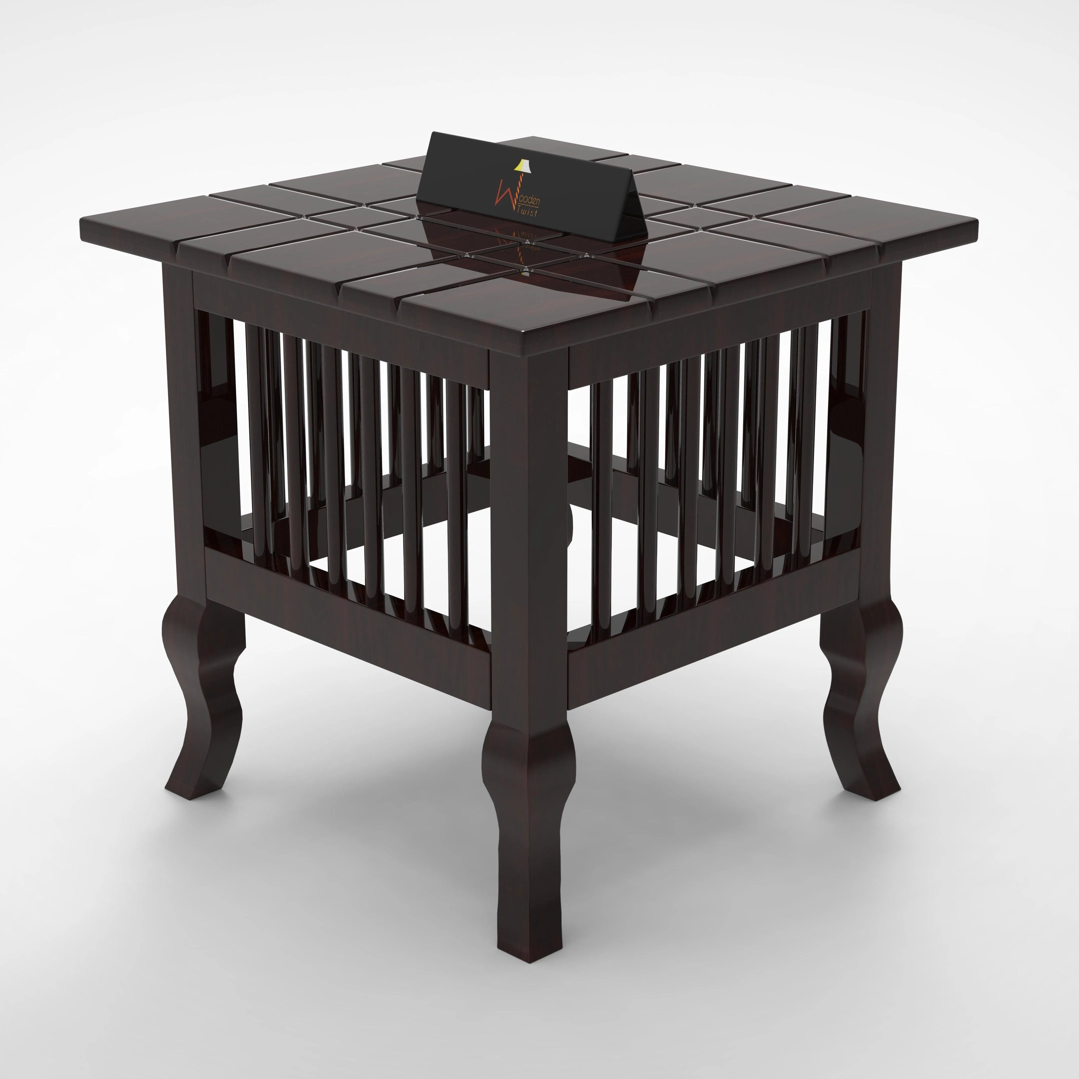 Beautiful Wooden End Table - Wooden Twist UAE