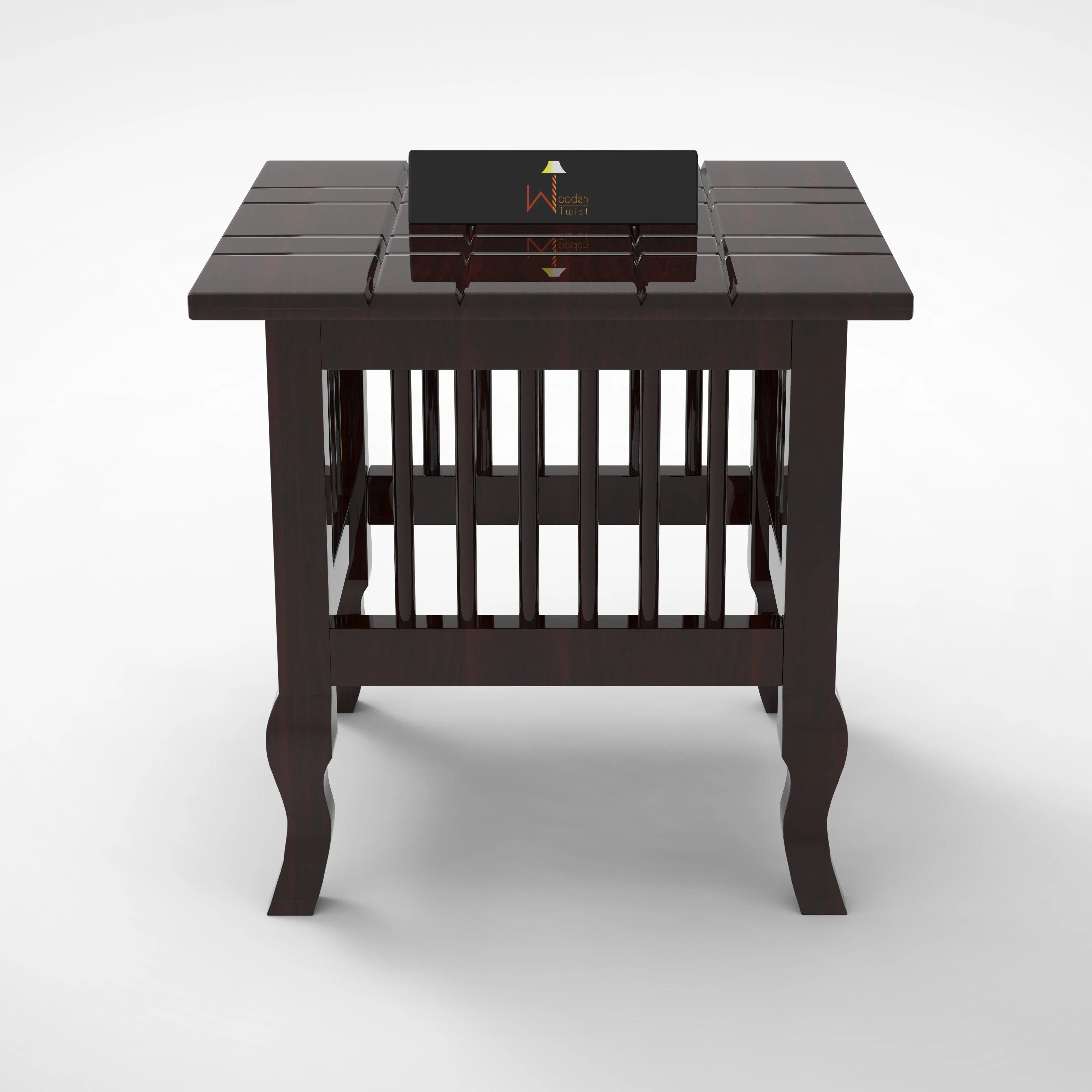 Beautiful Wooden End Table - Wooden Twist UAE