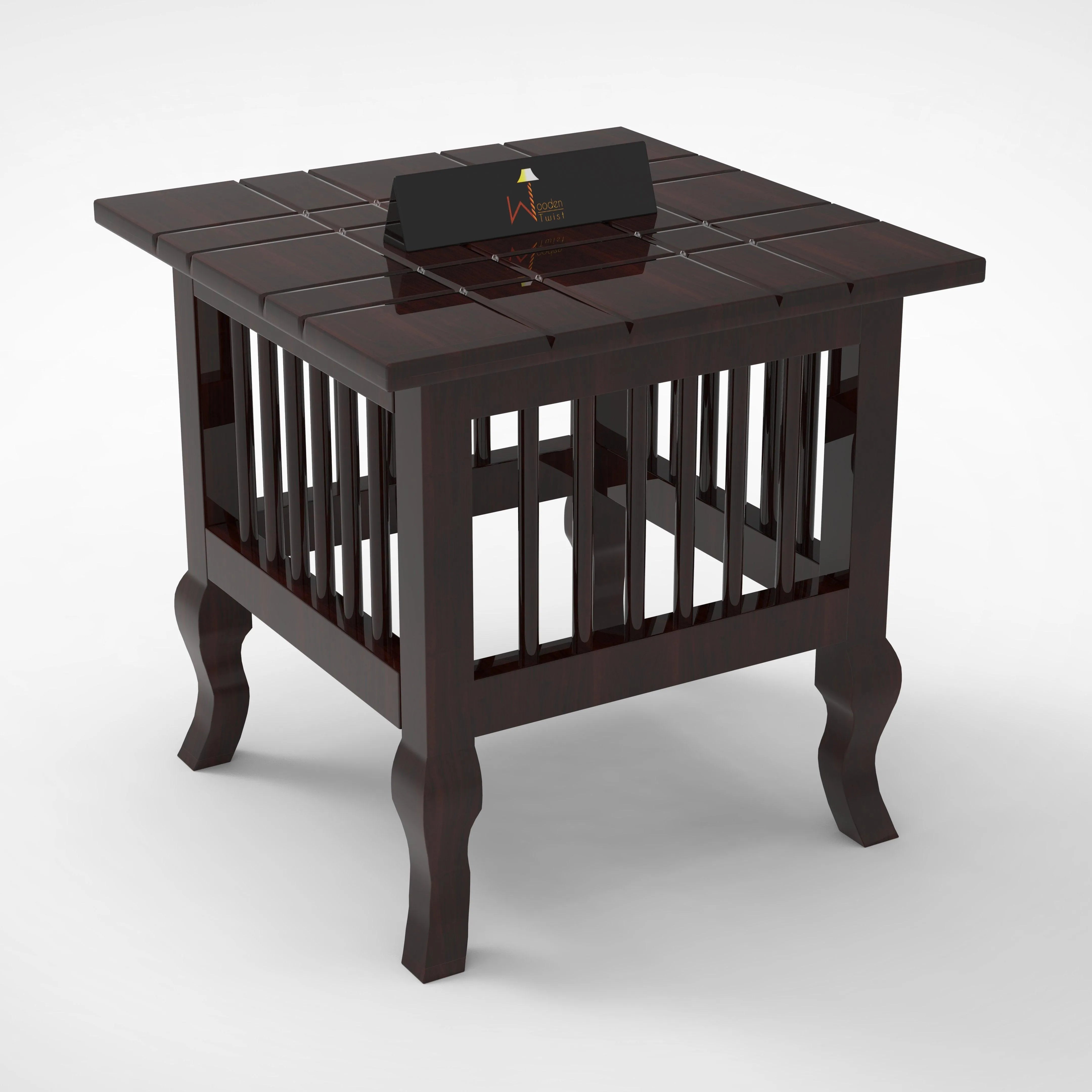 Beautiful Wooden End Table - Wooden Twist UAE