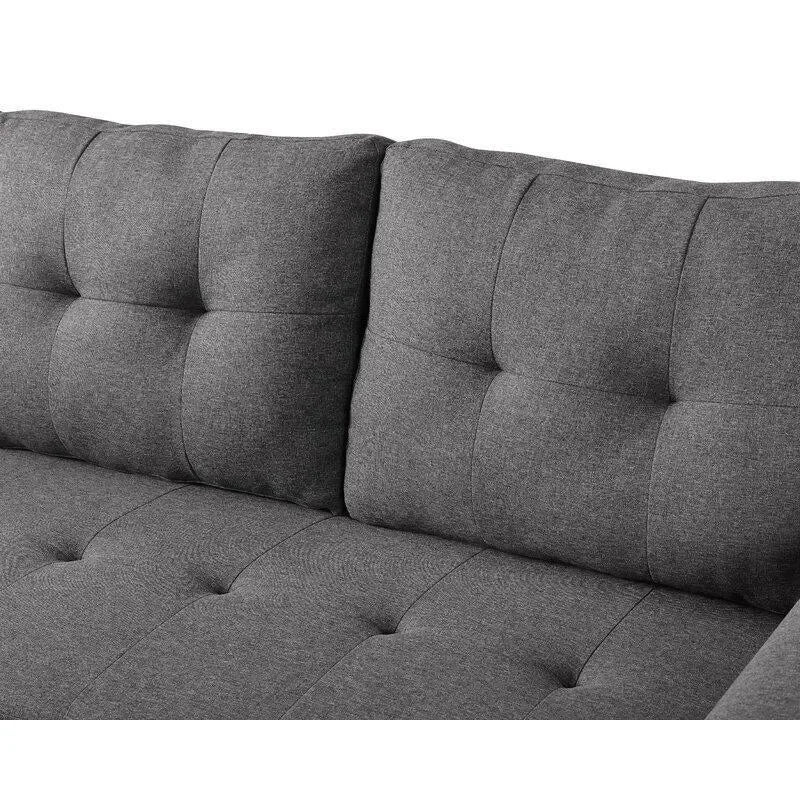 Solid Wood Frame, Tufted Molphino Fabric