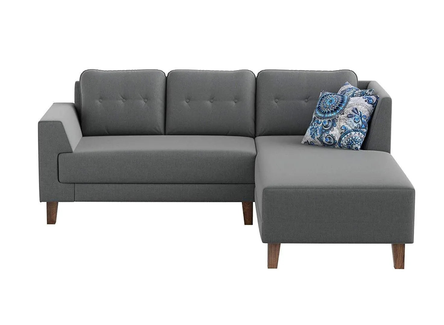 Azul 5 seater Left-Side L Shape Fabric Sofa Set - WoodenTwist