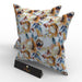 Square Reposa Floral Print Velvet Fabric Cushion Cover - Wooden Twist UAE